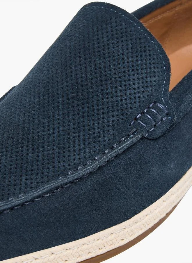 Duchini Espadrille Leather Loafer Men Blue