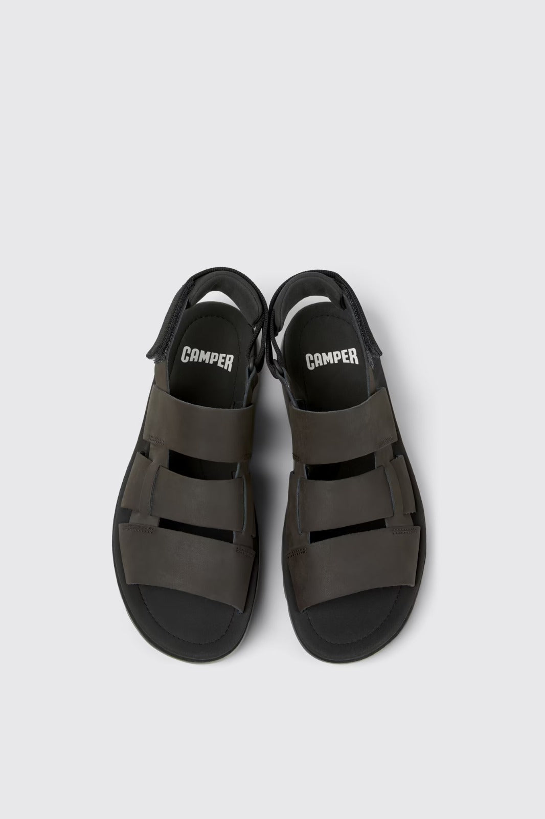 Camper Oruga Brown Leather Sandals for Men