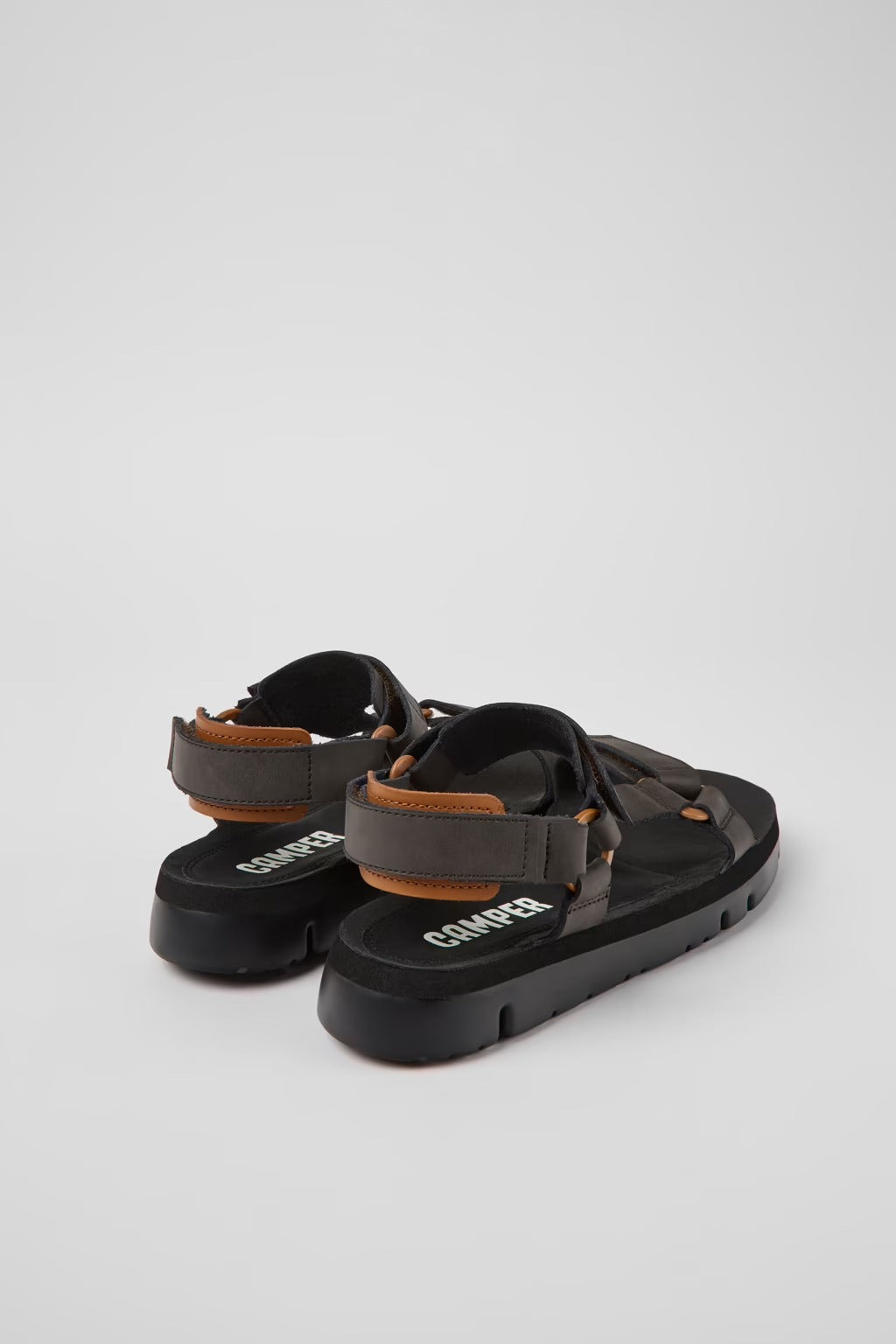 Camper Oruga Brown Leather Sandals Men
