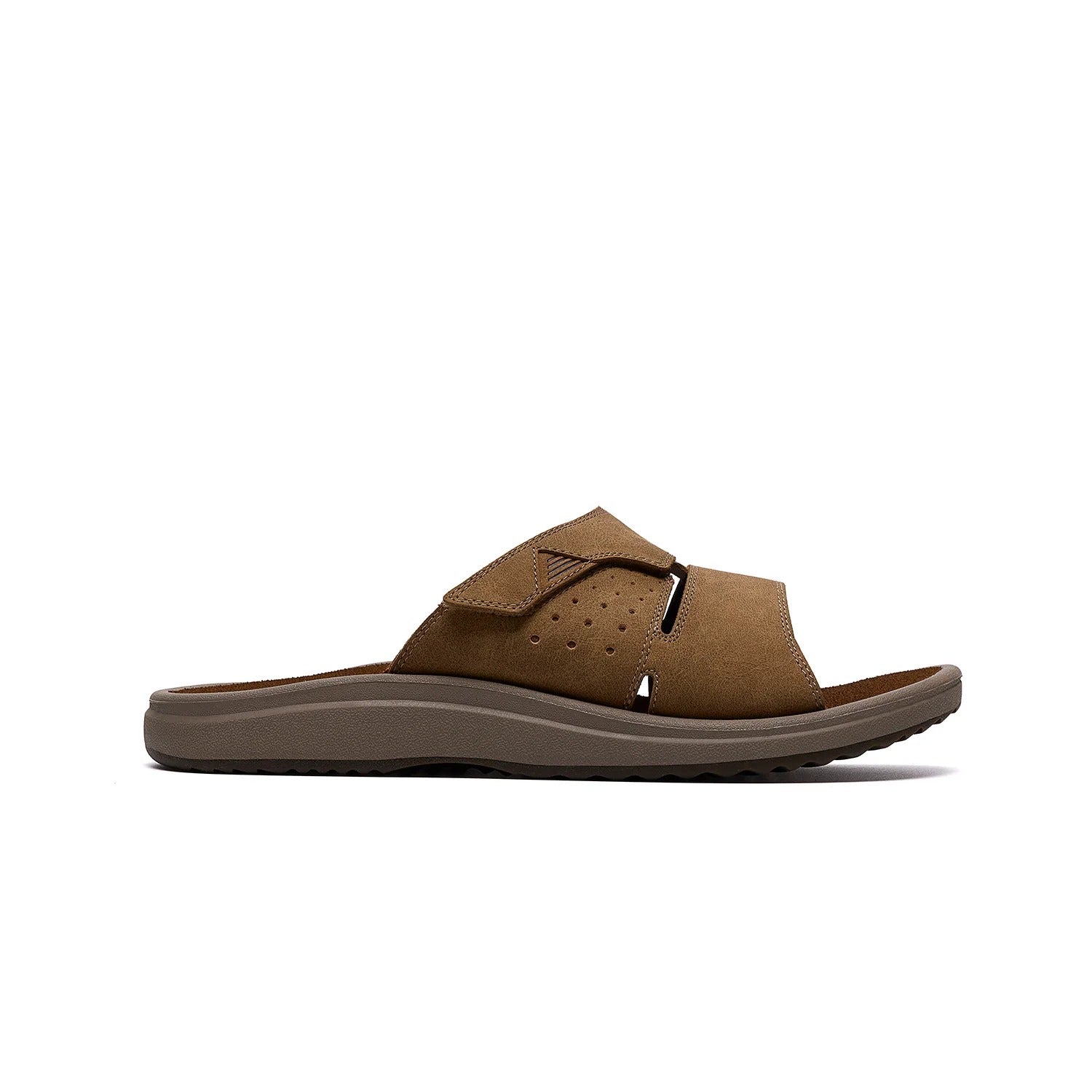 Clarks Mens Brinkley Slide Brown