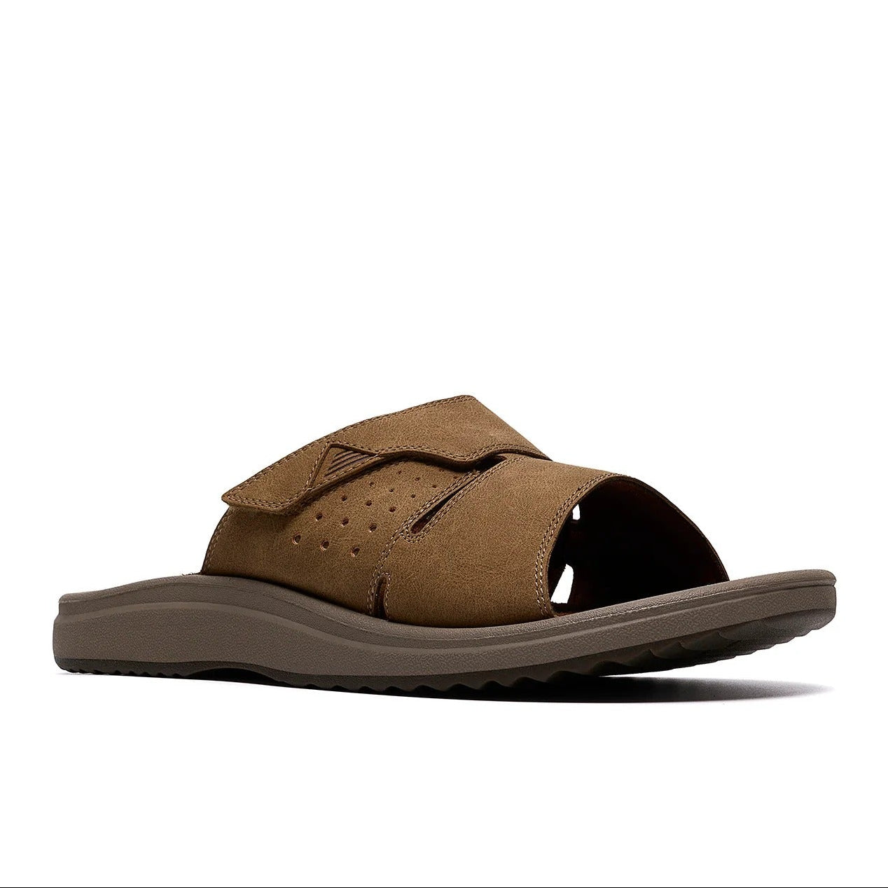 Clarks Mens Brinkley Slide Brown