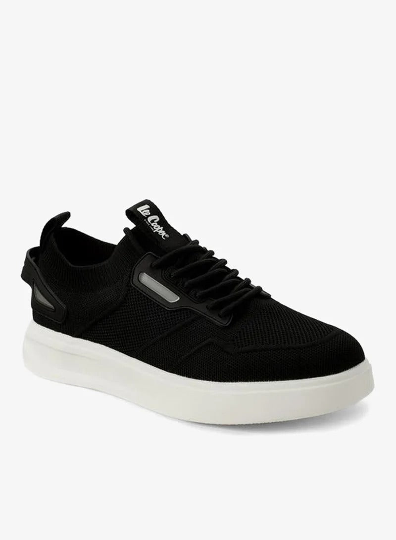 Lee Cooper Lace-Up Sneaker Blk/W Men