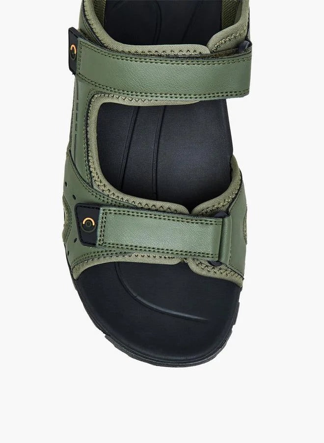 Le Confort Hook & Loop Men Sandals Green