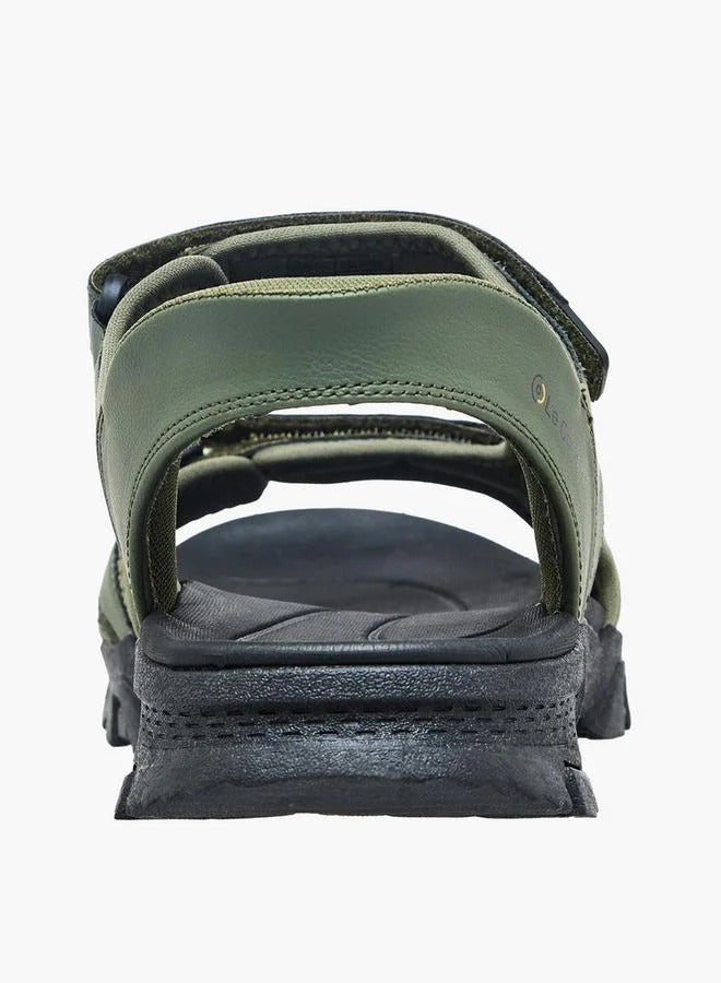 Le Confort Hook & Loop Men Sandals Green