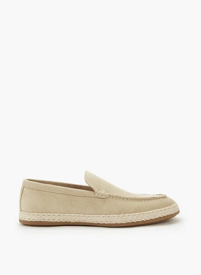 Peppermint Espadrille Textured Loafers Beige