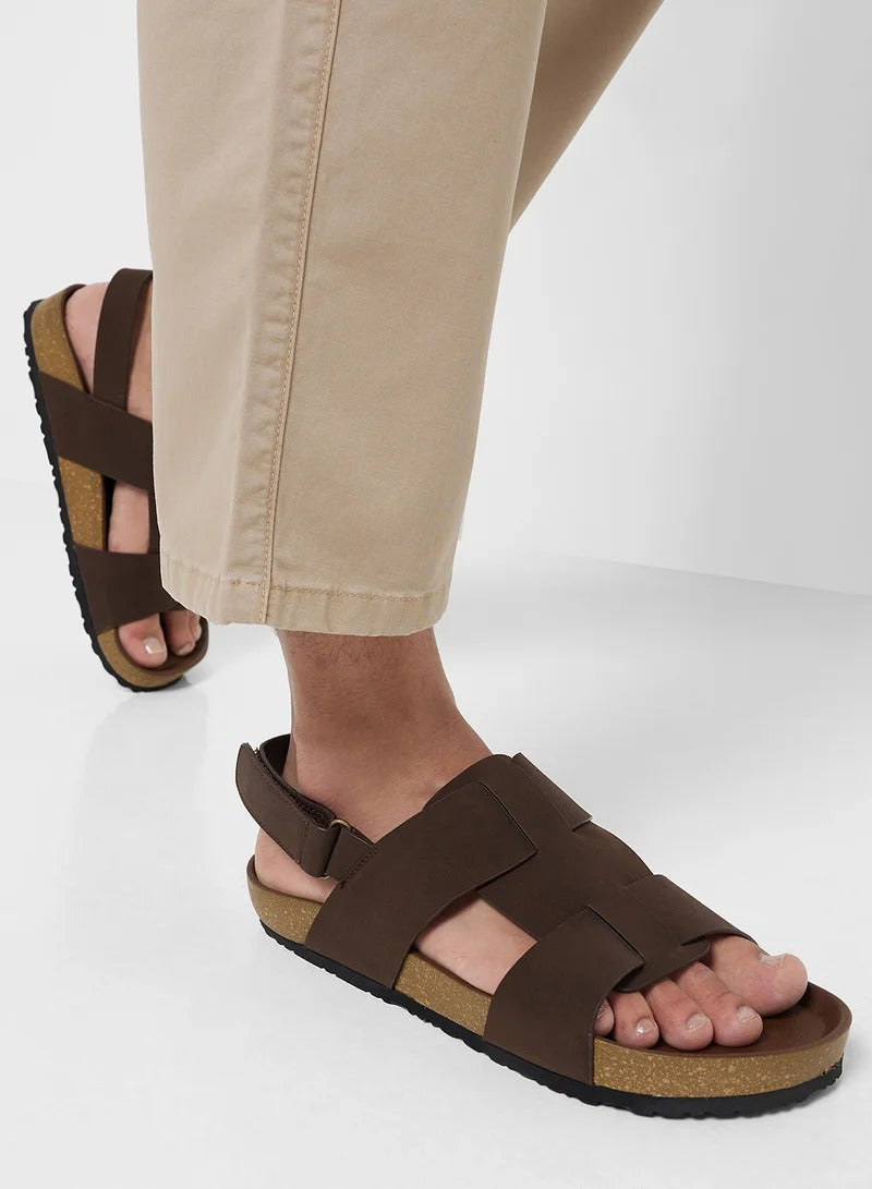 Robert Wood Causal Comfort Sandal Brown