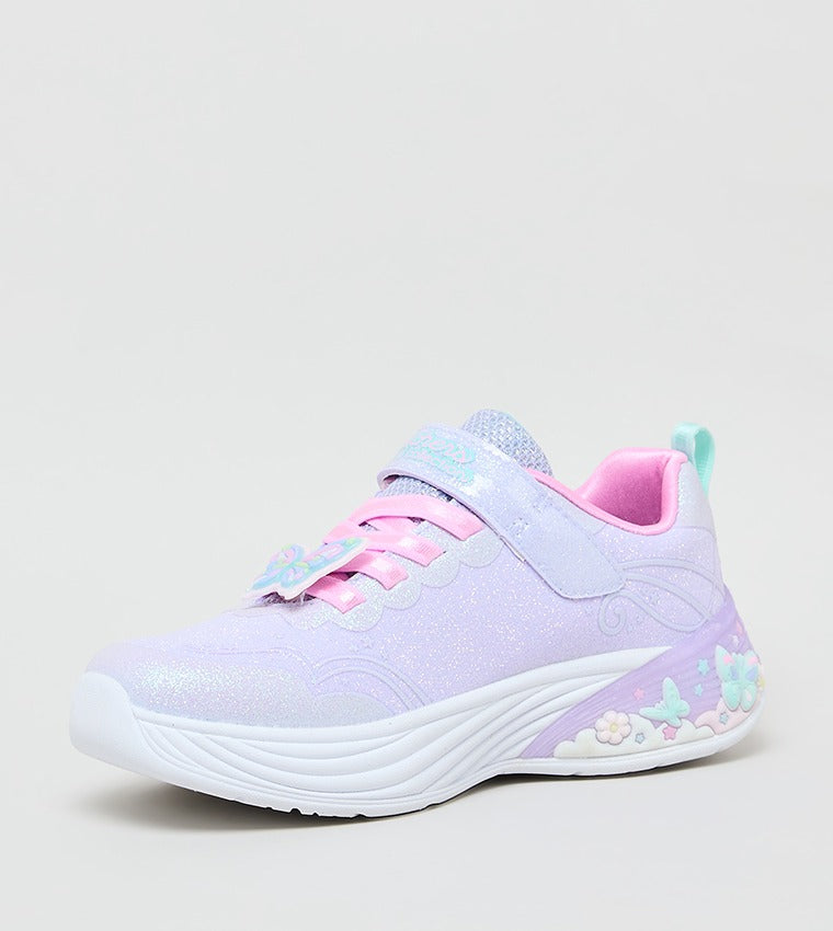 Skechers BUTTERFLY BLISS Velcro Closure Sneakers Purple