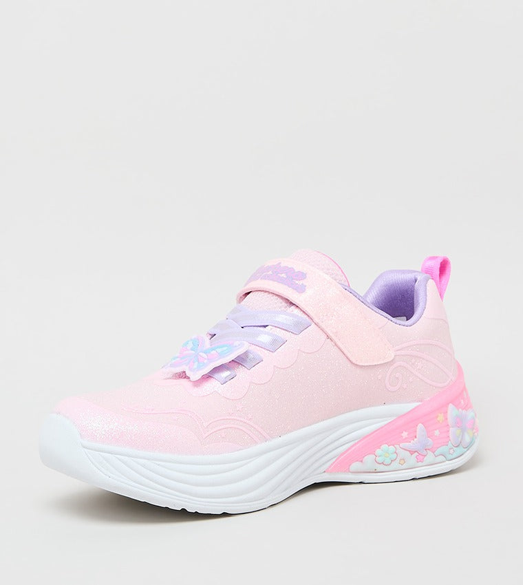 Skechers BUTTERFLY BLISS Velcro Closure Sneakers Pink