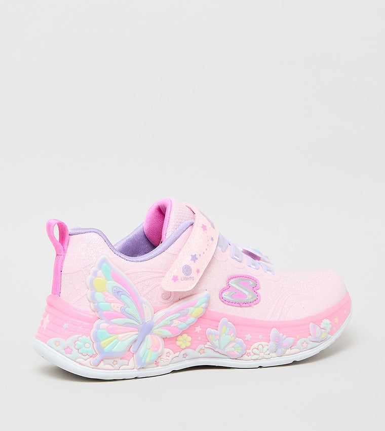 Skechers BUTTERFLY BLISS Velcro Closure Sneakers Pink