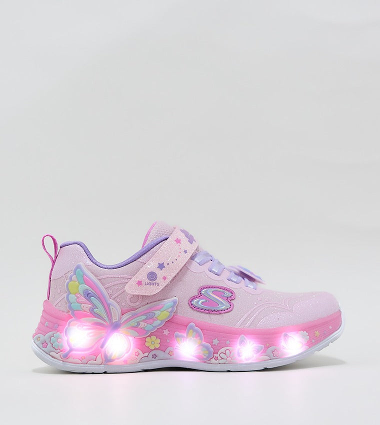 Skechers BUTTERFLY BLISS Velcro Closure Sneakers Pink