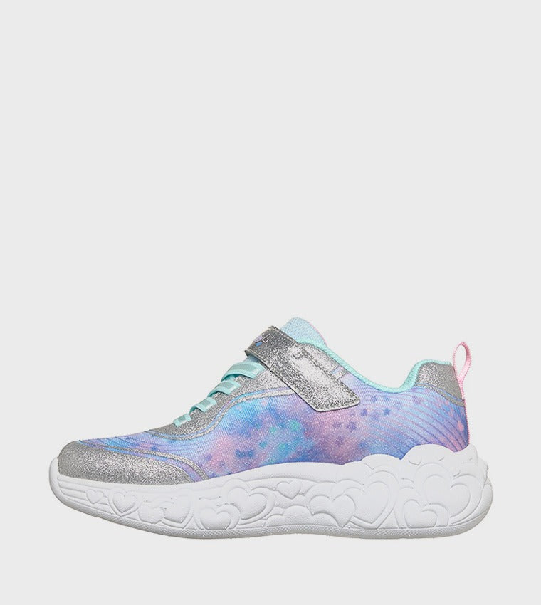 Skechers ETERNAL Heart Lights Velcro Closure Sneakers Multi