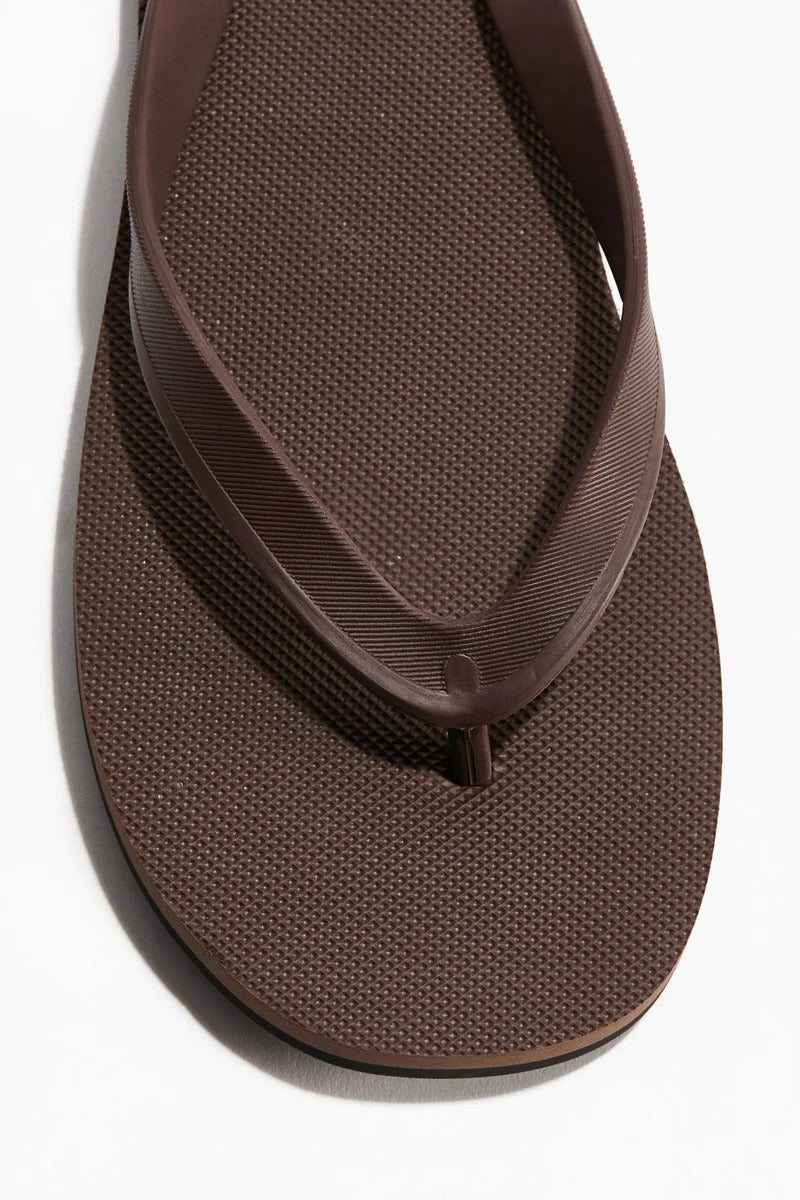 H&M Rubber Flip Flops Brown