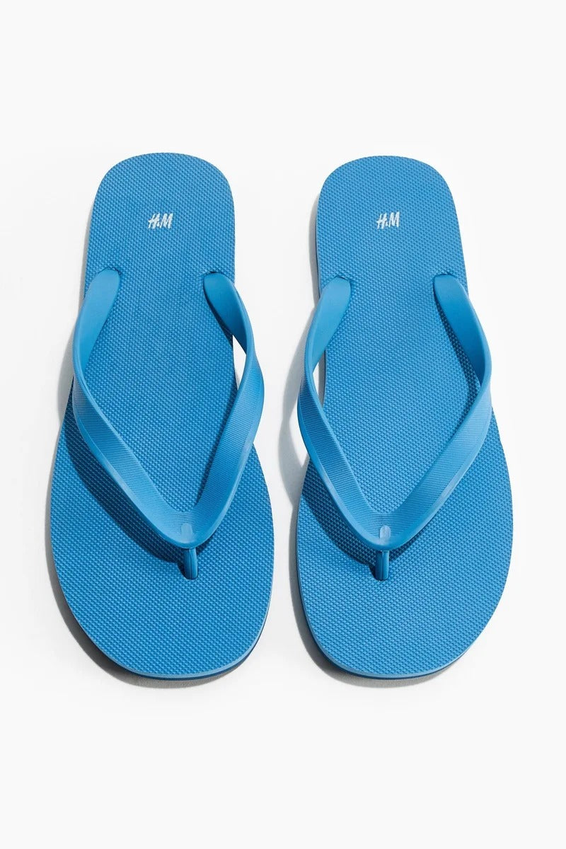H&M Rubber Flip Flops Blue