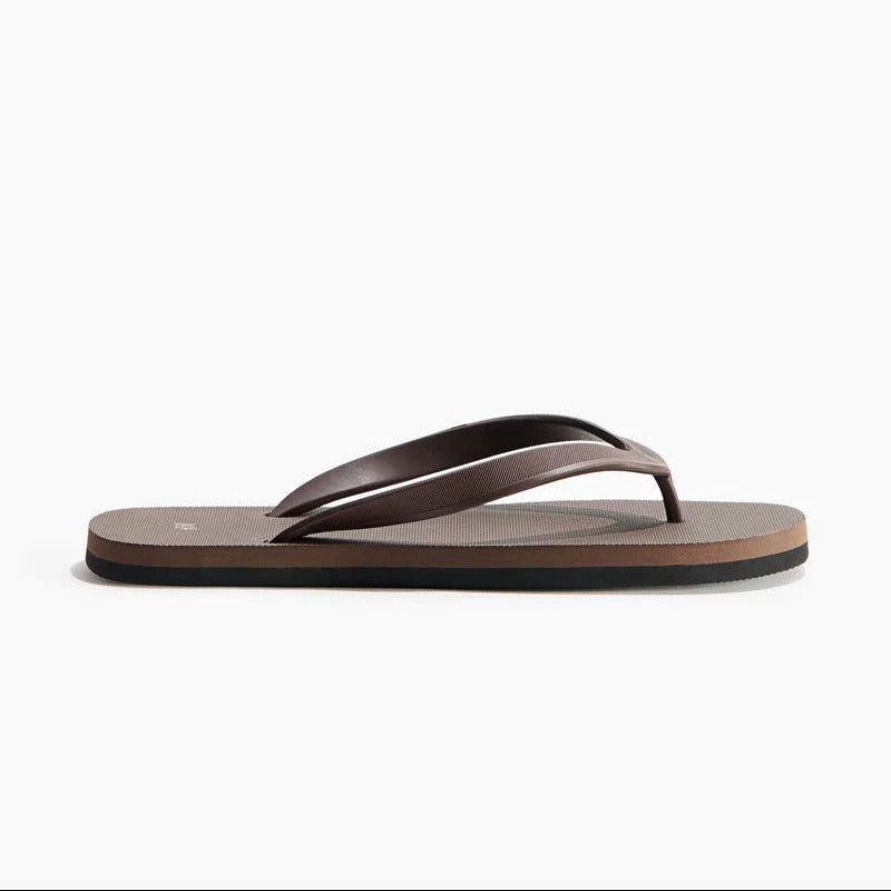  H&M Rubber Flip Flops Brown