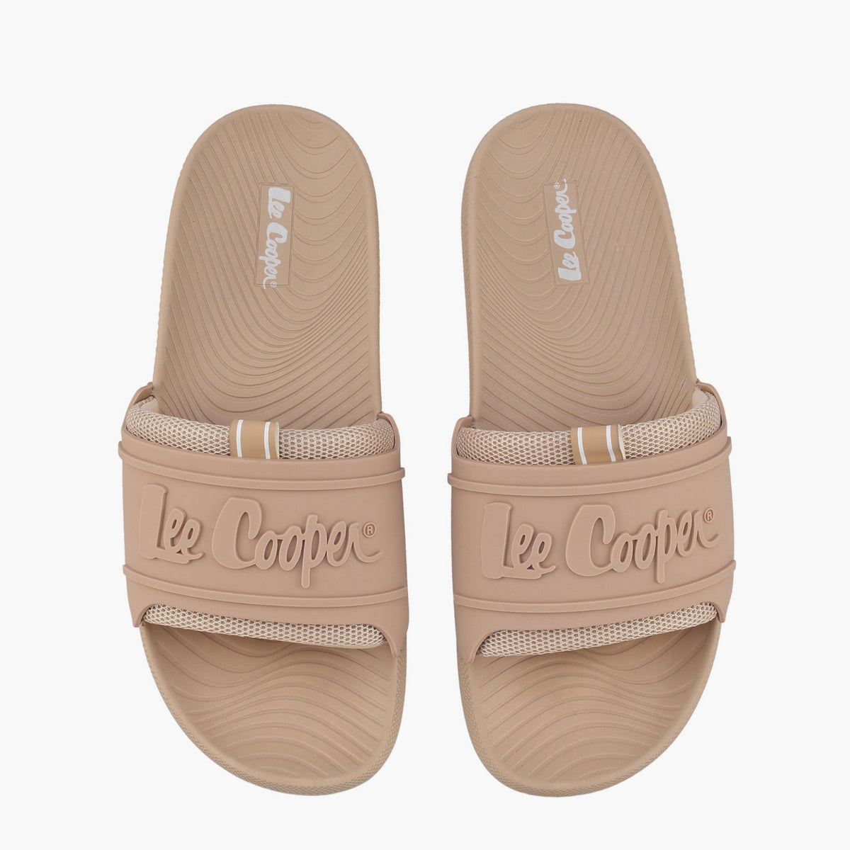 Lee Cooper Men Casual Embossed Slides Brown