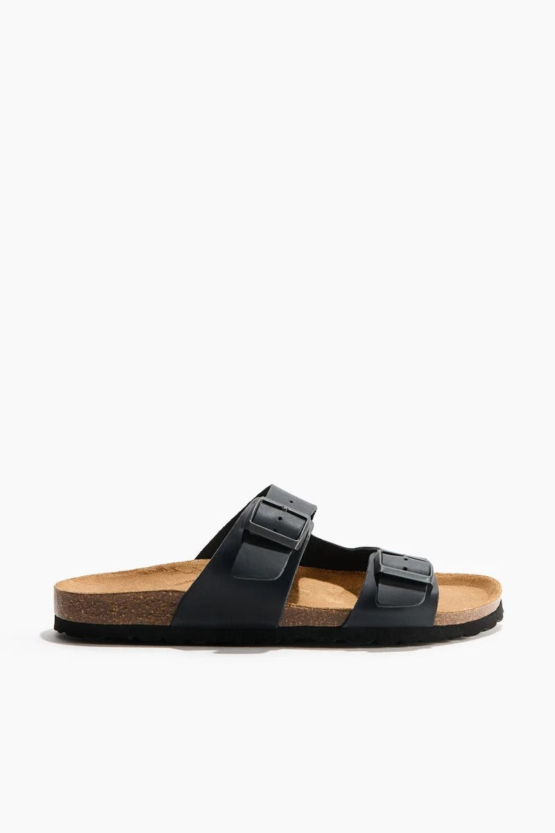 H&M Leather sandals Brown Dark