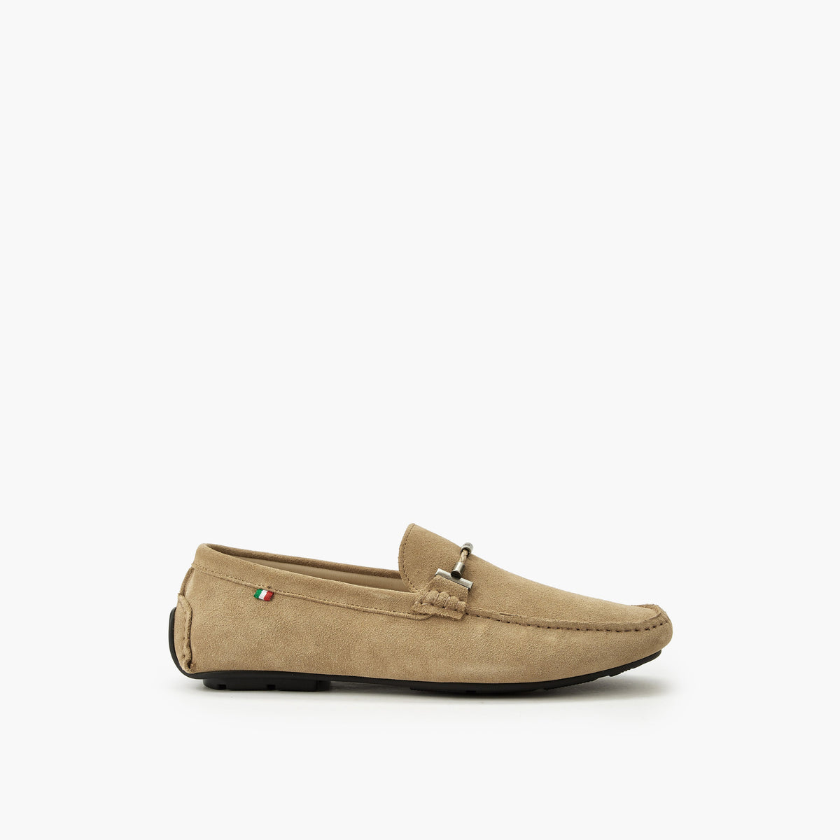 Renzo Ruganni Men Slip-On Leather Loafers Beige