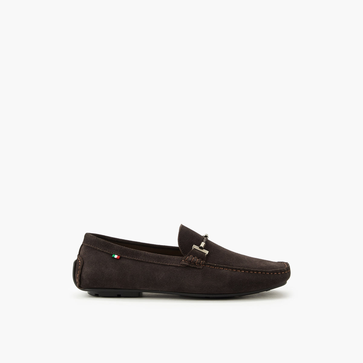 Renzo Ruganni Men Slip-On Leather Loafers Choco Brown