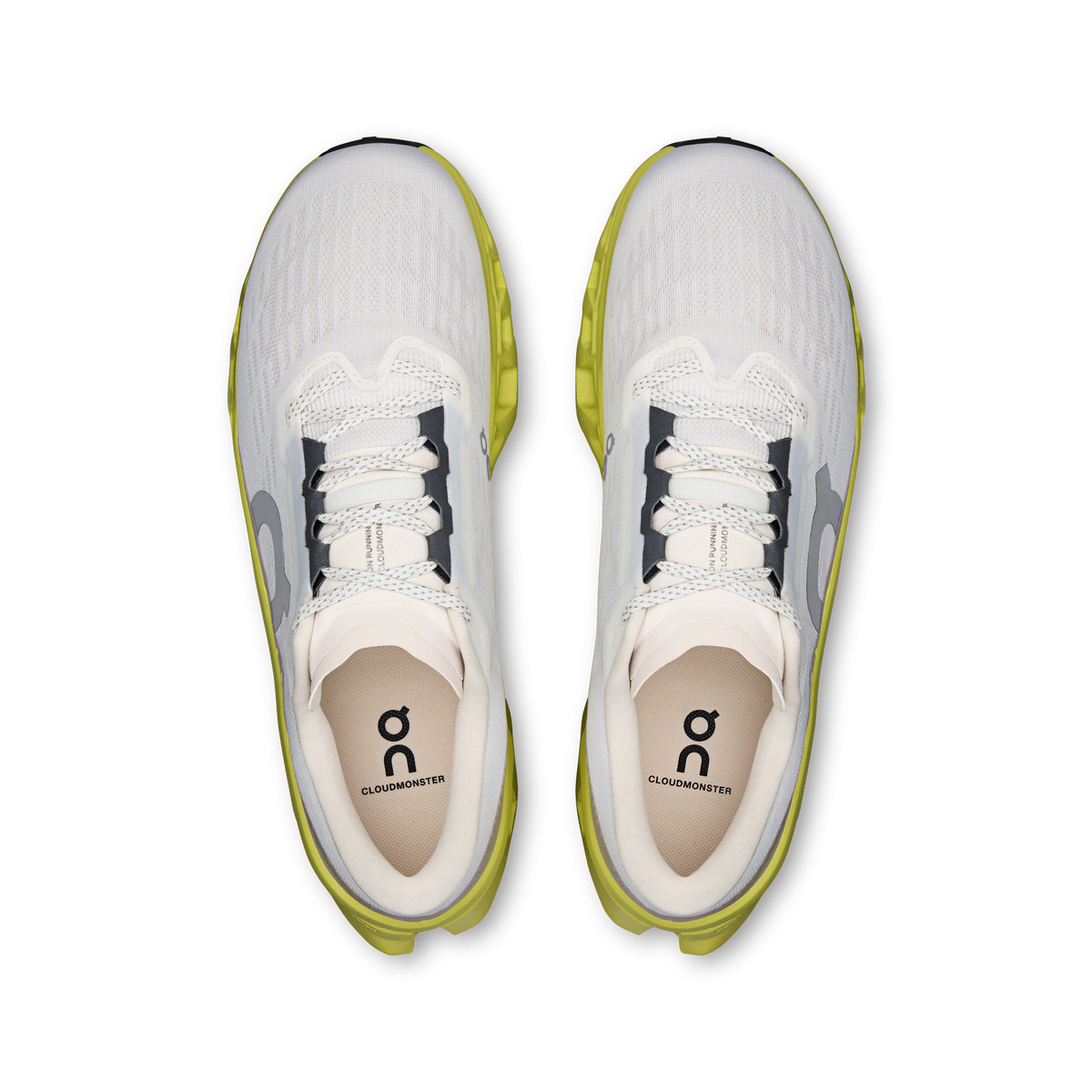 On Cloudmonster 3 Men's Running Shoes Ivory Limelight - view 2