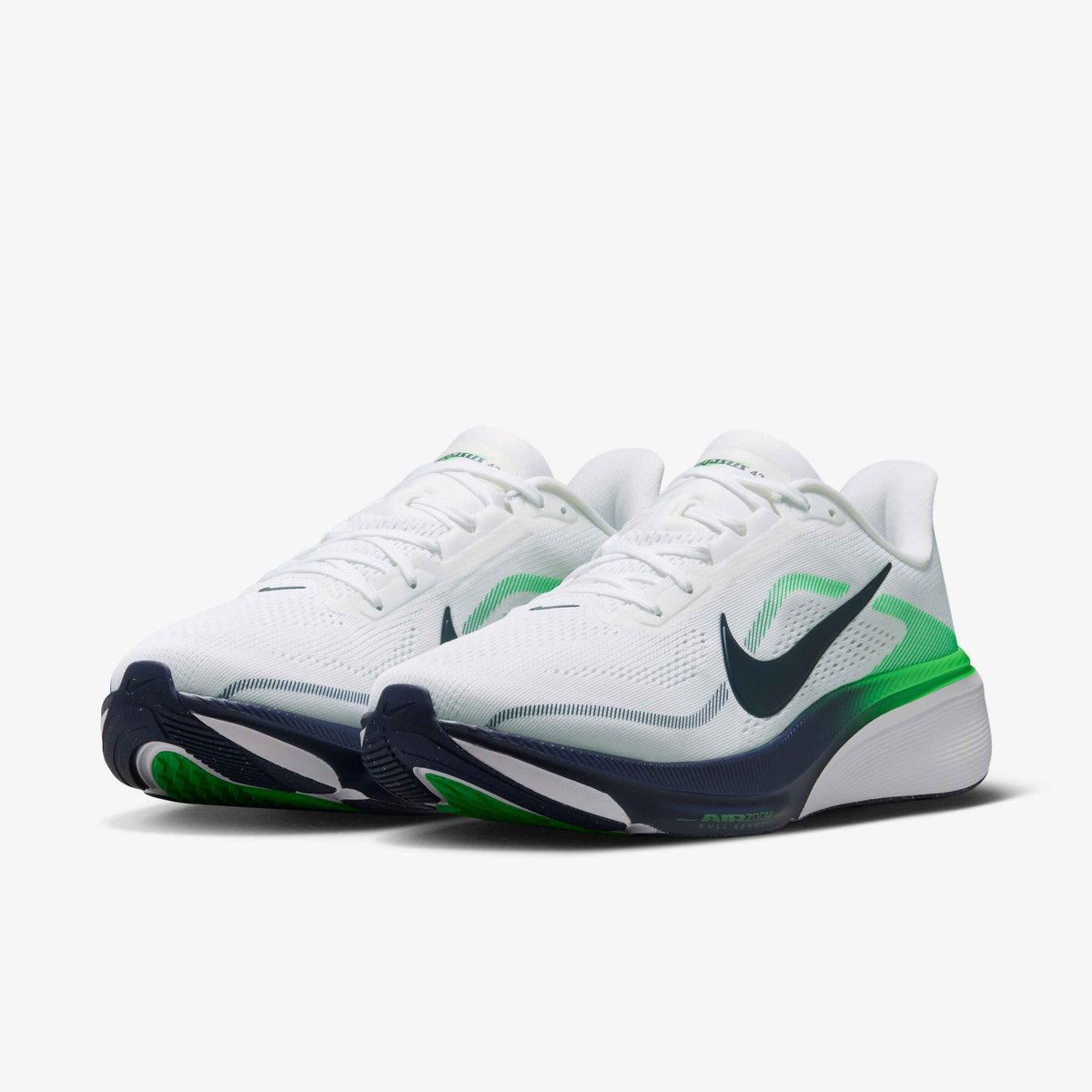 Nike Pegasus 42 - White/Green Spark/Midnight Navy