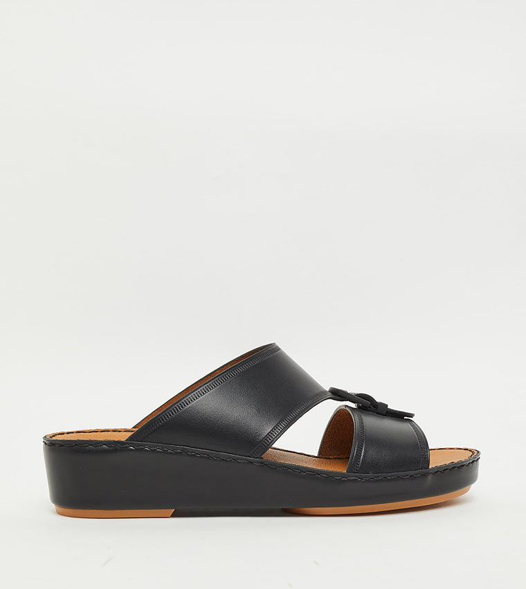 Aldo Leather Arabic Sandals Black