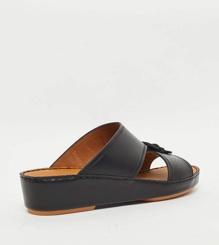 Aldo Leather Arabic Sandals Black alt 3