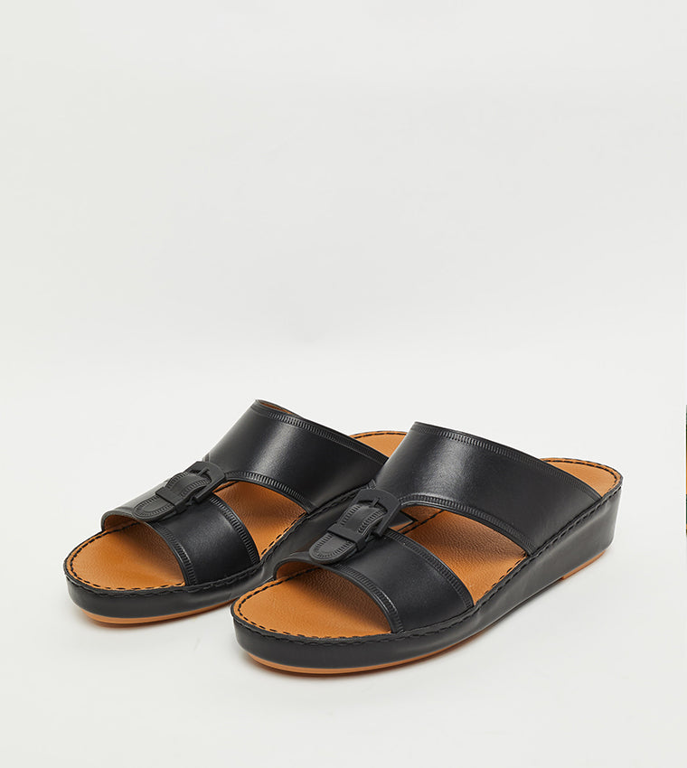 Aldo Leather Arabic Sandals Black alt 4