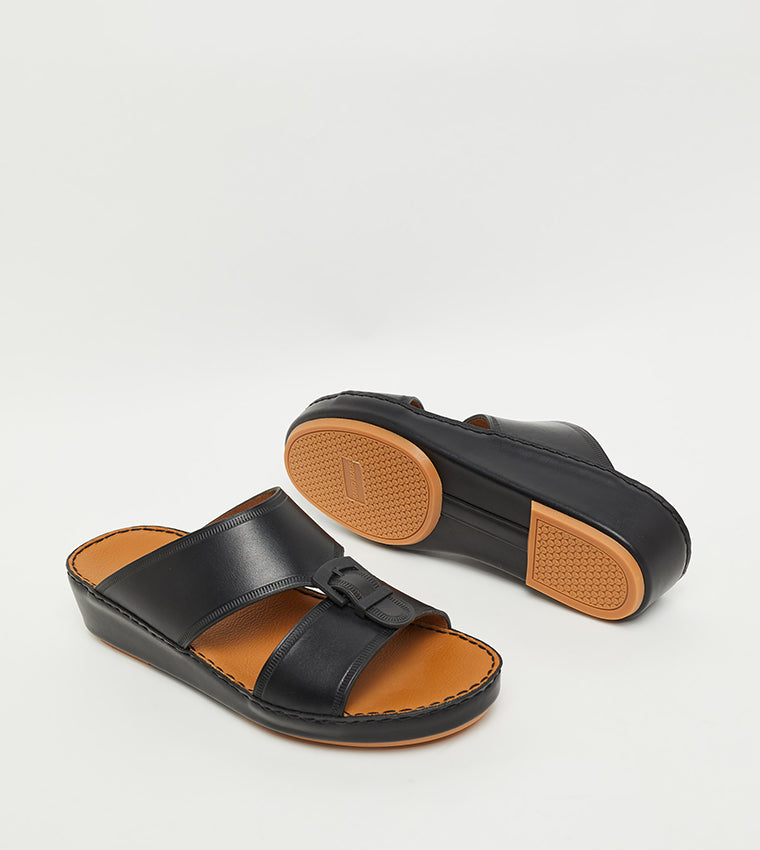 Aldo Leather Arabic Sandals Black alt 5