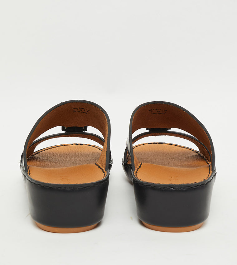 Aldo Leather Arabic Sandals Black alt 6