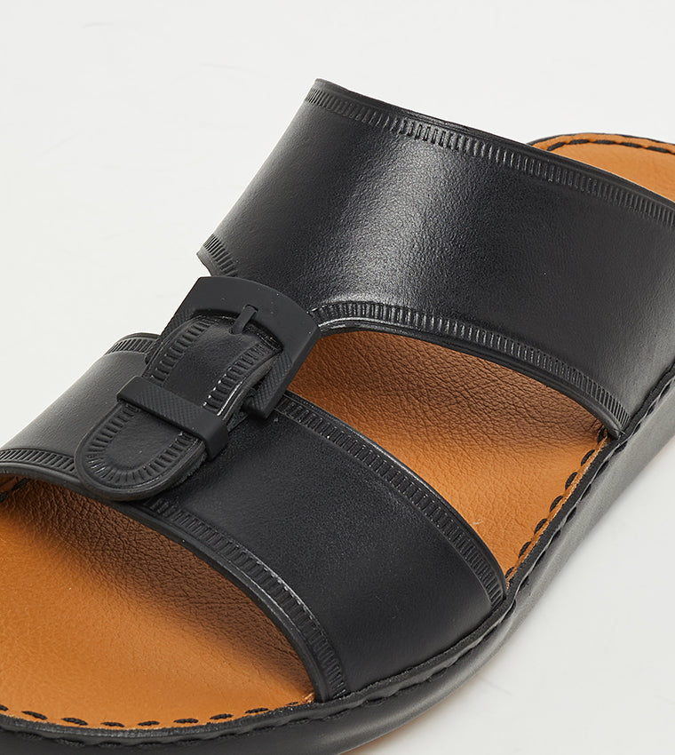 Aldo Leather Arabic Sandals Black alt 7