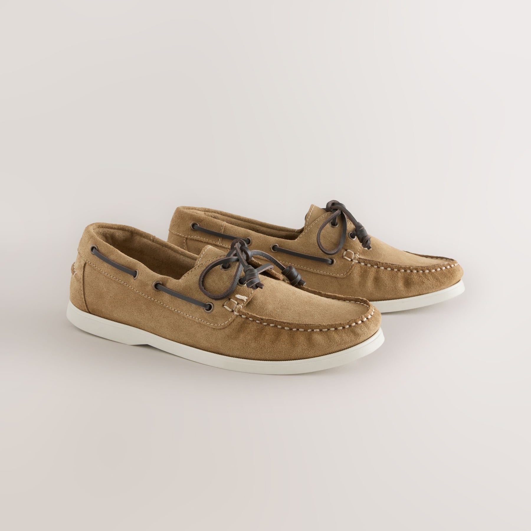 Next Stone Signature Leather Boat Shoes For Men, Premium