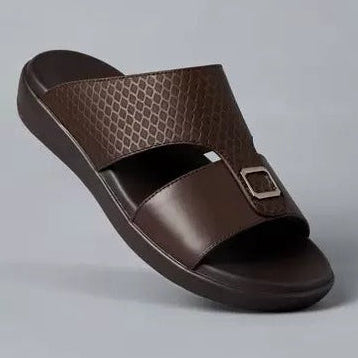 Max Textured Slip-On Sandals Brown