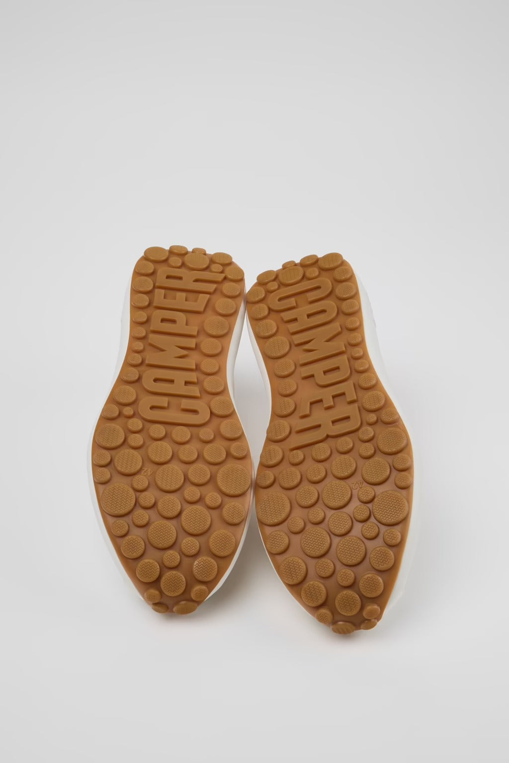 Camper Pelotas Athens White and Brown Textile Sneakers for Men.