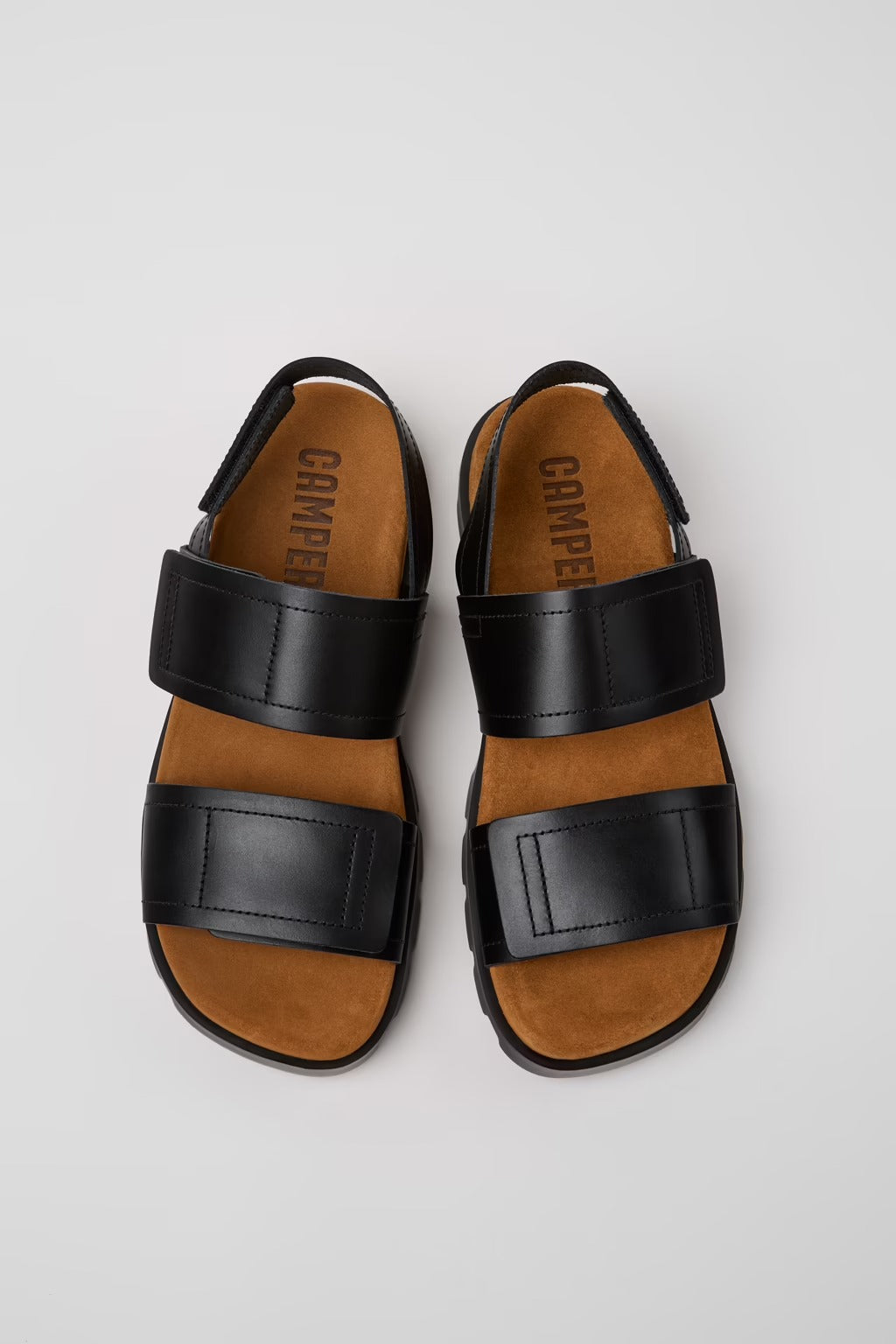 Brutus Black Sandal for Men bt CAMPER