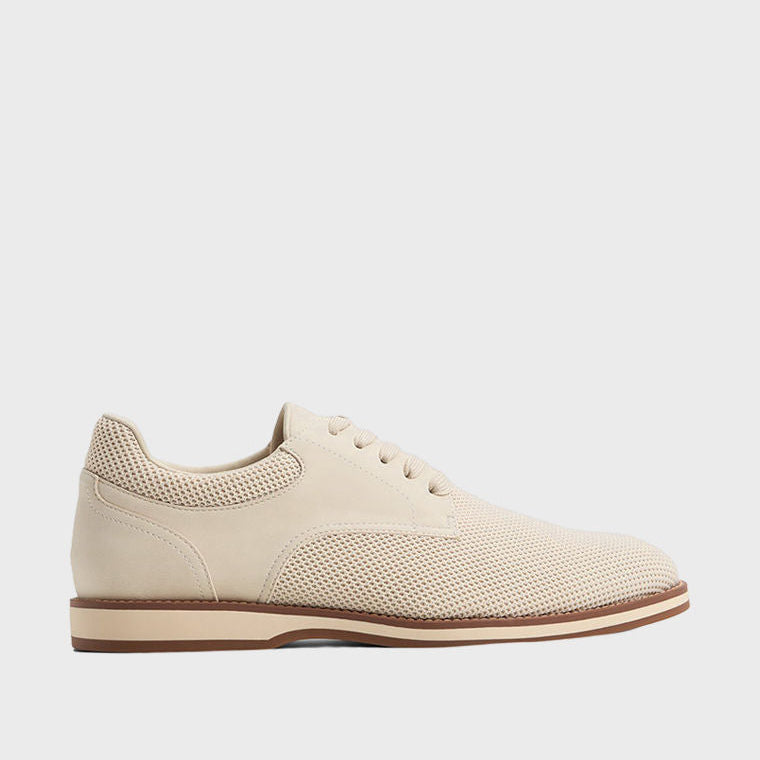 Aldo CCORBY Textured Round Toe Lace Up Shoes Beige