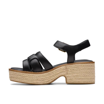 Clarks Coledale Strap Black Leather