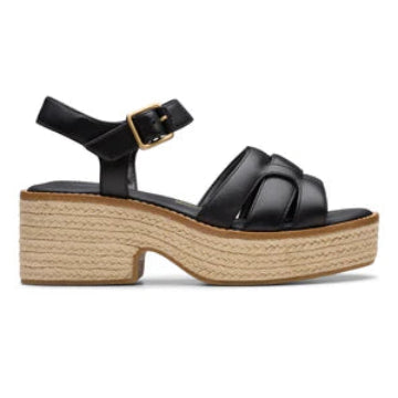 Clarks Coledale Strap Black Leather