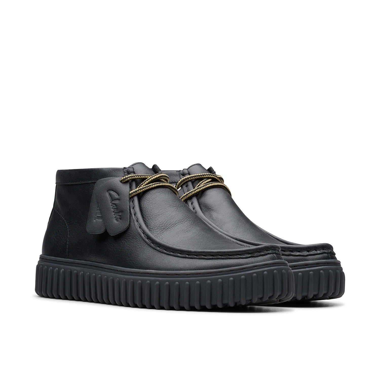 Clarks Hi Torhil Leather Shoes Black