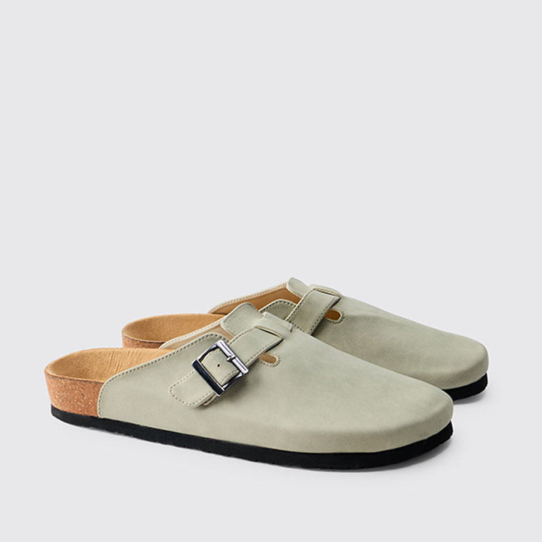 boohooMan PU Buckle Detail Mule Mint