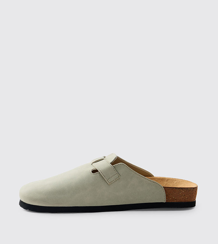 boohooMan PU Buckle Detail Mule Mint