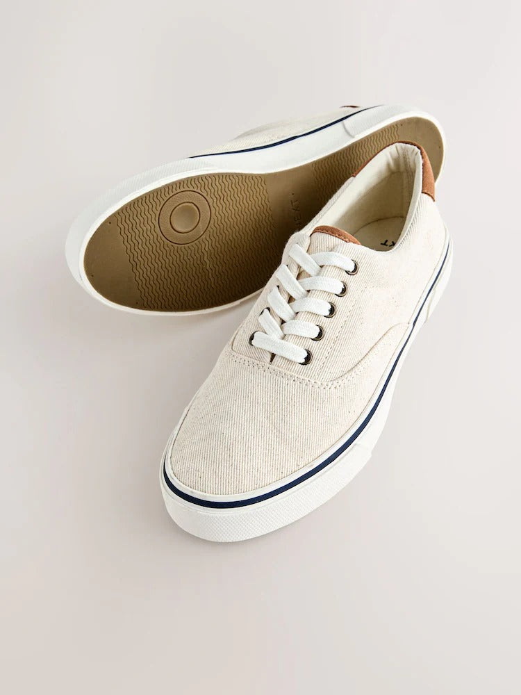 NEXT Canvas CVO Trainers Cream