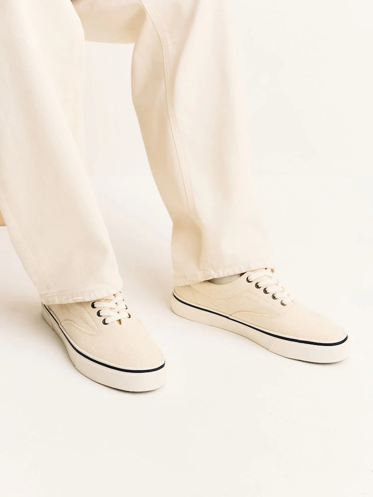 NEXT Canvas CVO Trainers Cream