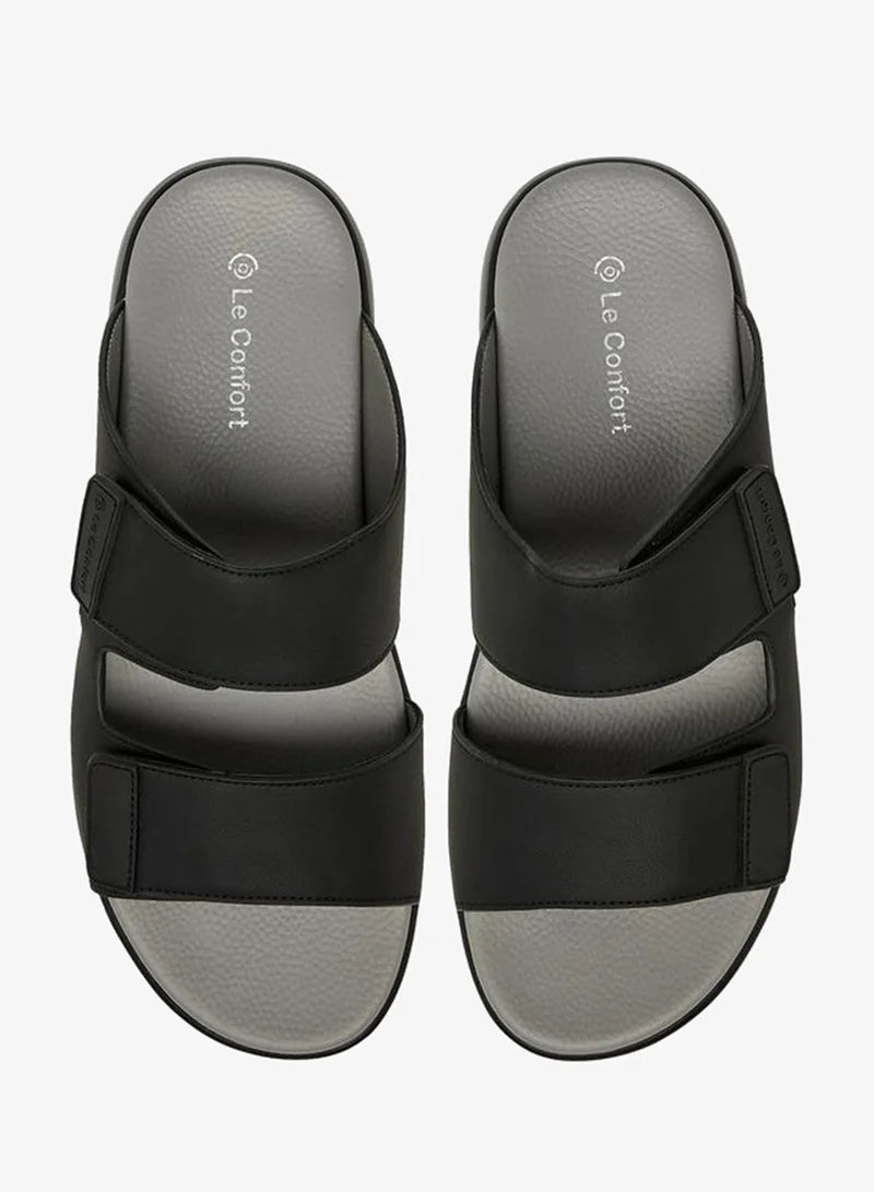 Le Confort Men Slip-On Comfort Black Sandals