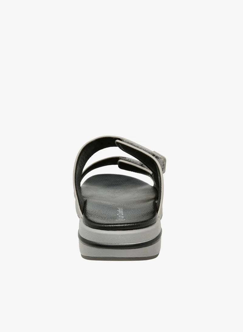 Le Confort Men Slip-On Comfort Grey Sandals