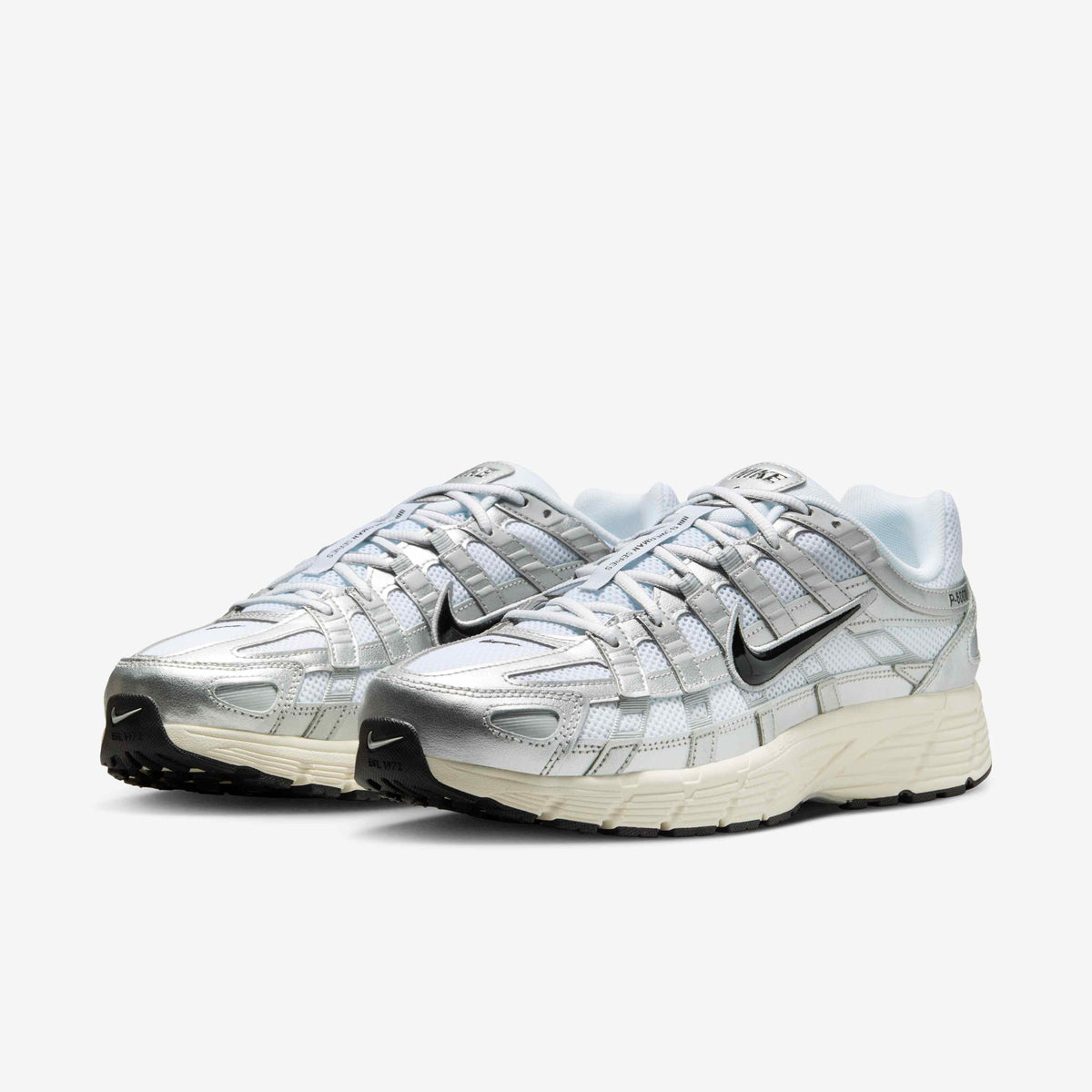 Nike P-6000 - White/Metallic Silver/Flat Silver/Black