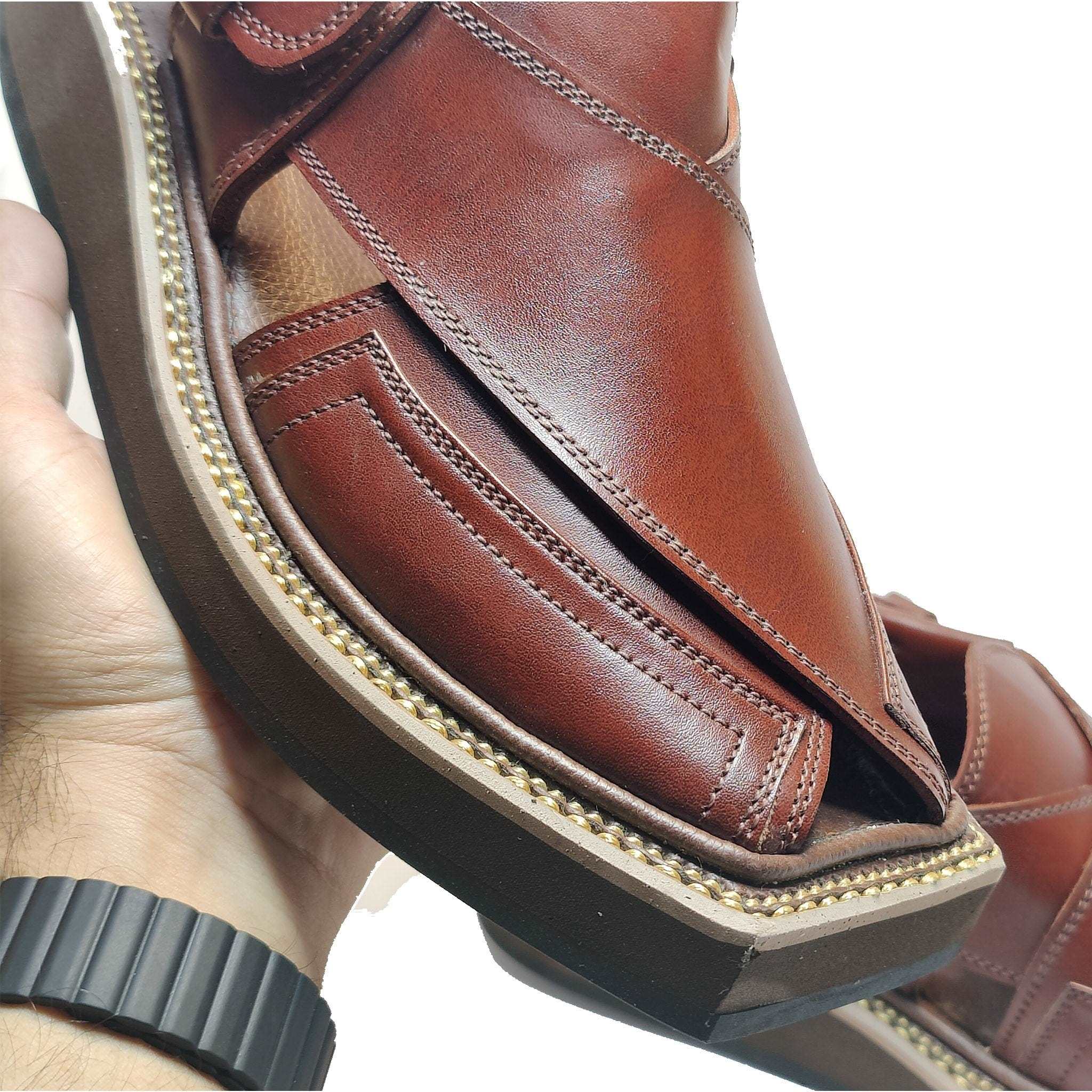 kaptaan Chrome Brown Chappal - Jango Mall