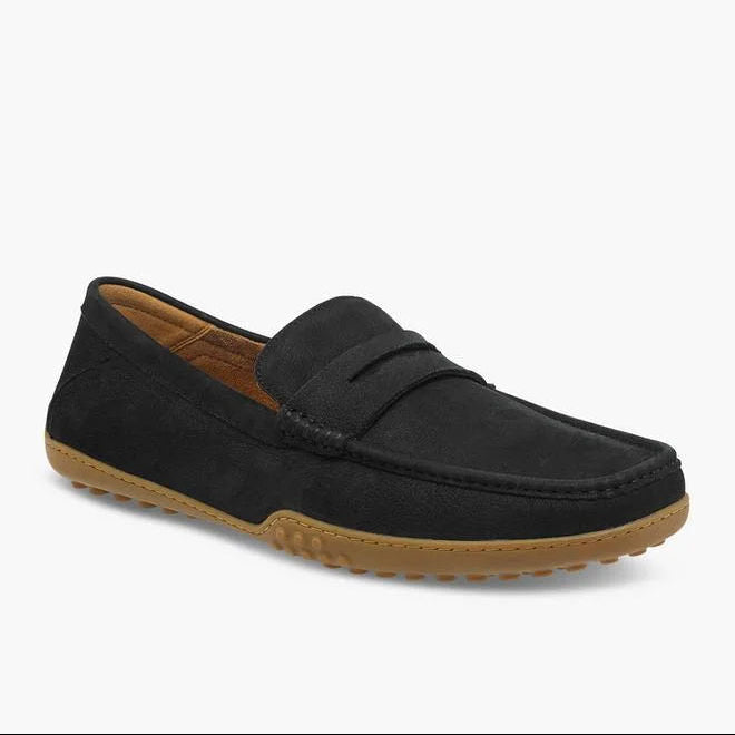 Duchini Black Men Slip-On Leather Loafers