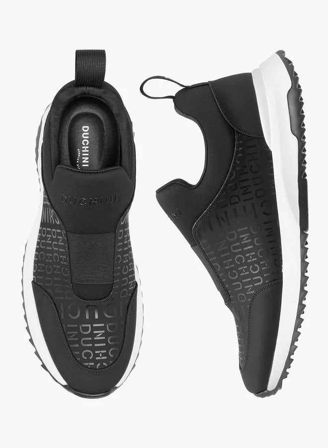 Duchini Mono Print Slip-On Sneaker BLK