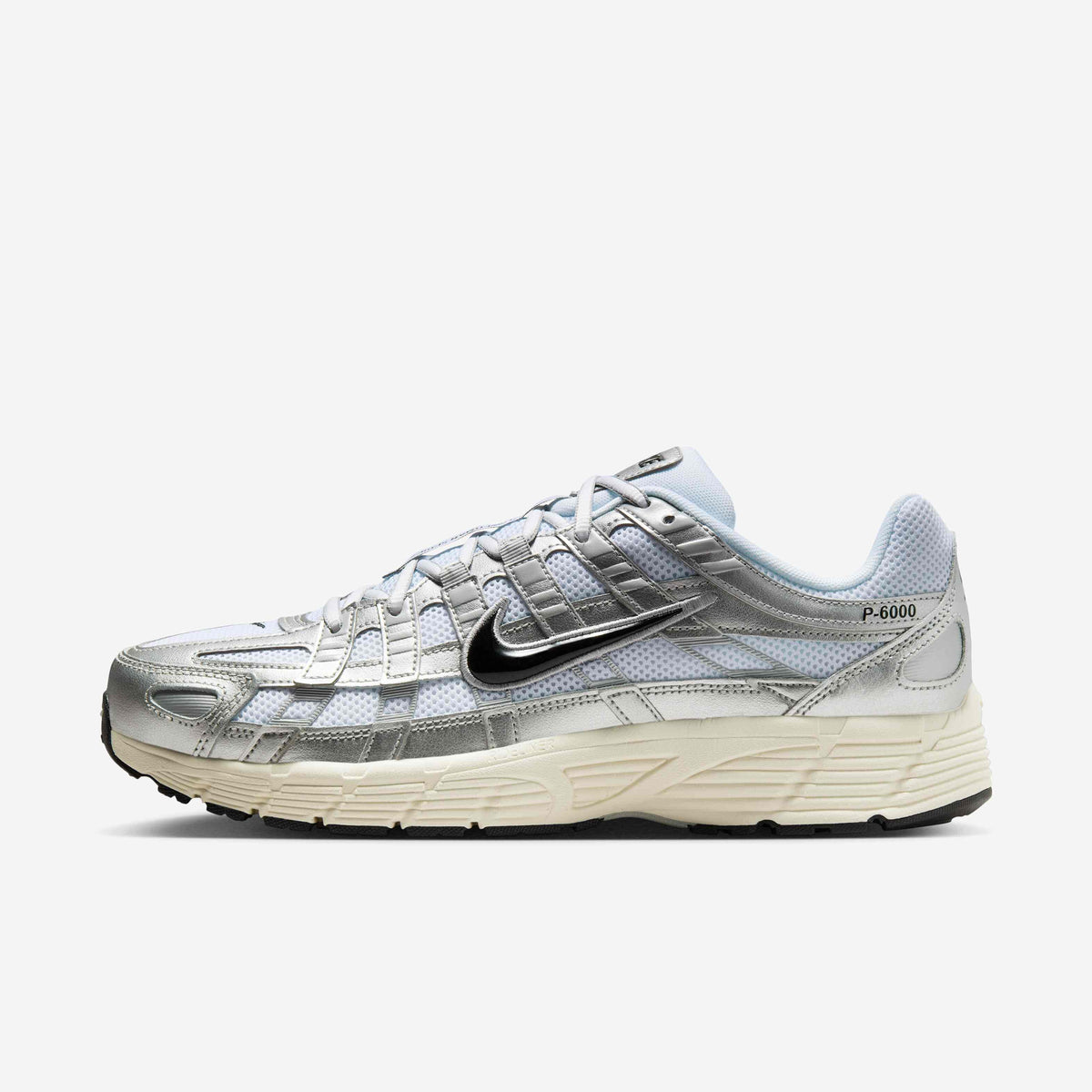 Nike P-6000 - White/Metallic Silver/Flat Silver/Black