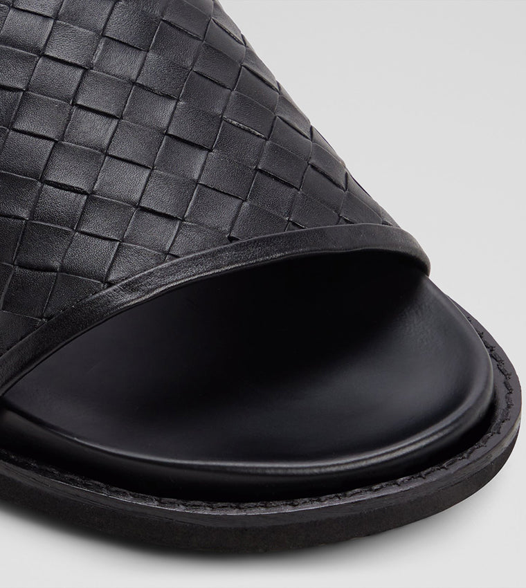 Aldo FONTI Basket Weave Strap Slides Black alt 4
